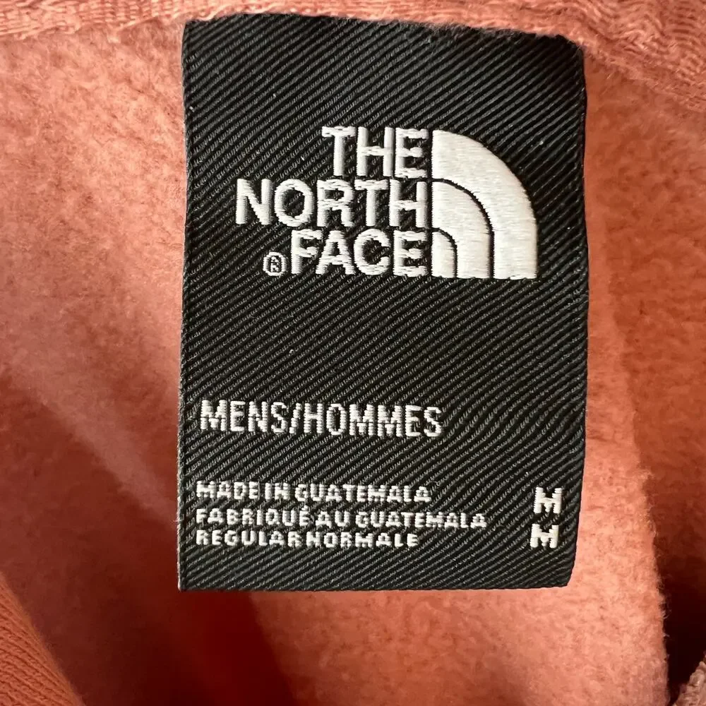 The North Face Men's Pink Hoodie Cotton Graphic Long Sleeve Pullover Size Medium